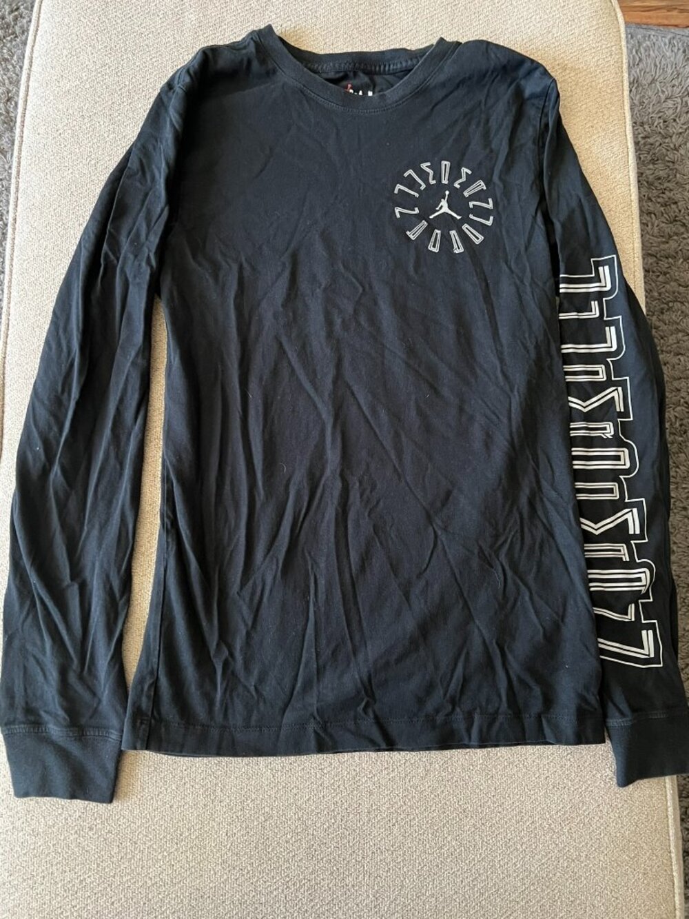 Air Jordan Black Longsleeve T-shirt Size: Mens XS